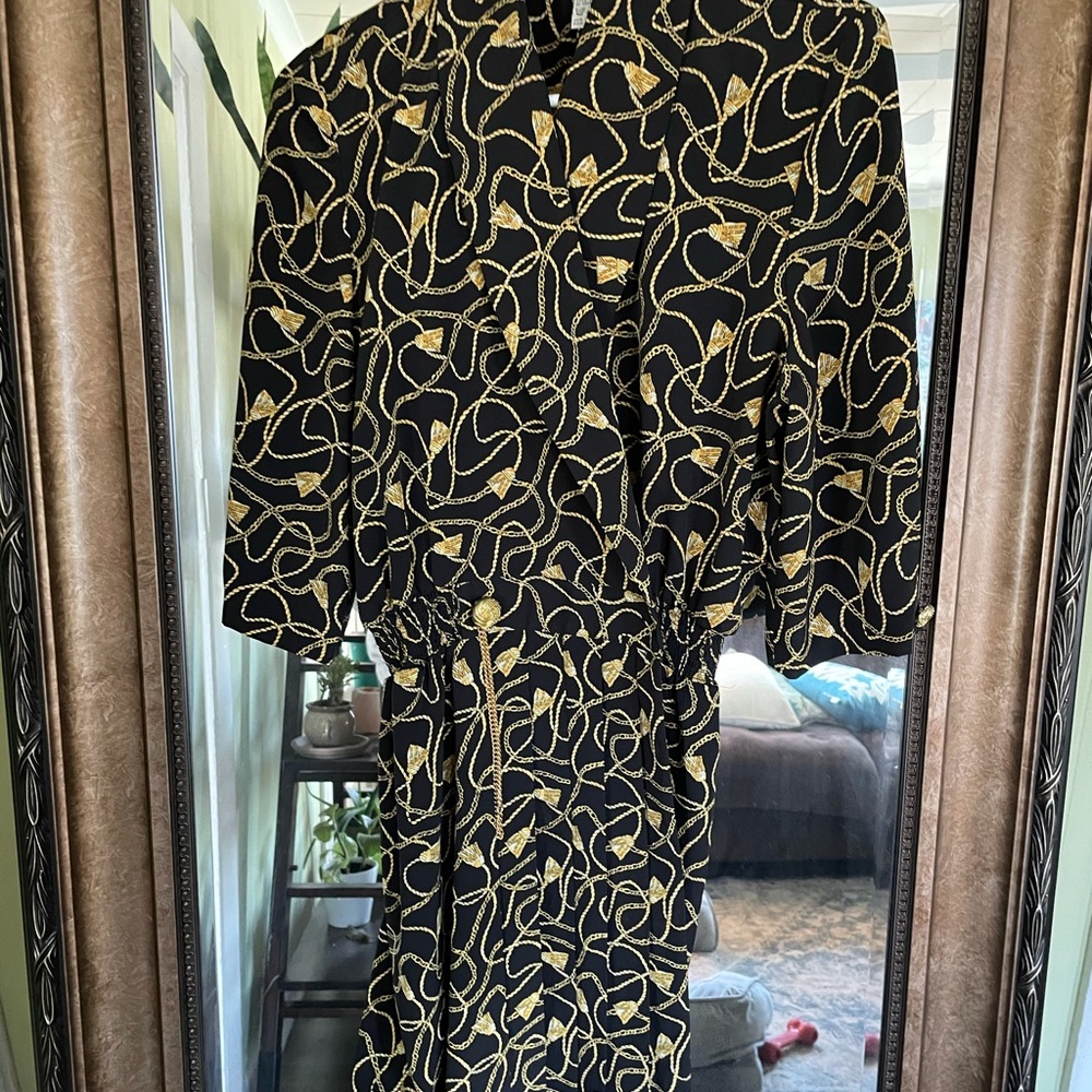 VINTAGE MS. CHAUS GOLD CHAIN DRESS